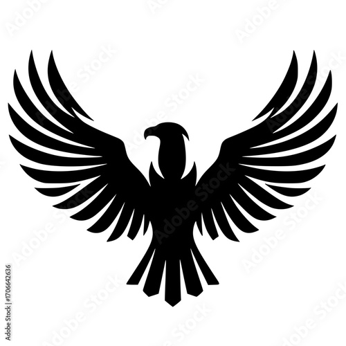 Silueta del logotipo del águila negra