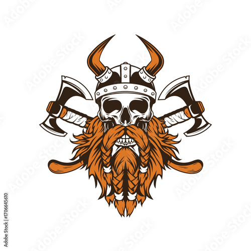 celtic skull abstract logo modern style
