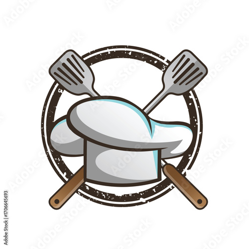 chef cook abstract logo modern style