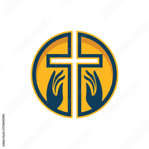 church abstract logo modern style