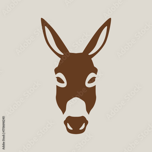donkey animal abstract logo modern style