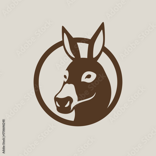 donkey animal abstract logo modern style