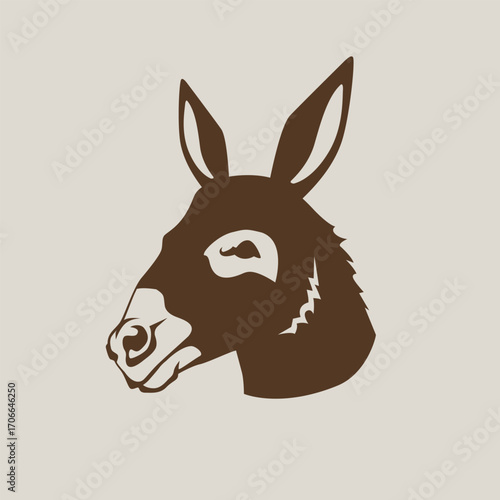 donkey animal abstract logo modern style
