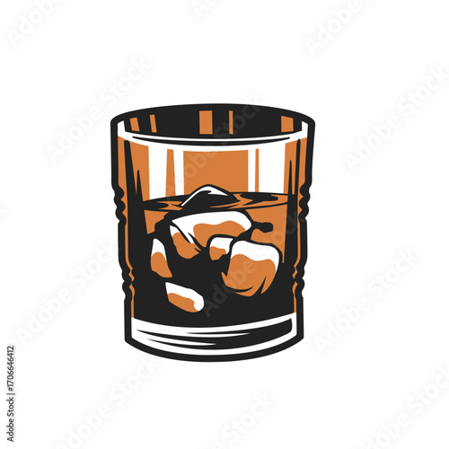 glass bottle abstract logo modern style