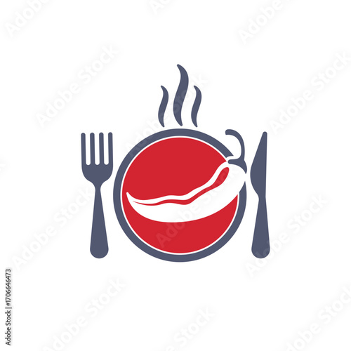 hot pepper abstract logo modern style