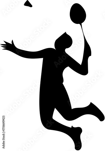 badminton player silhouette vektor