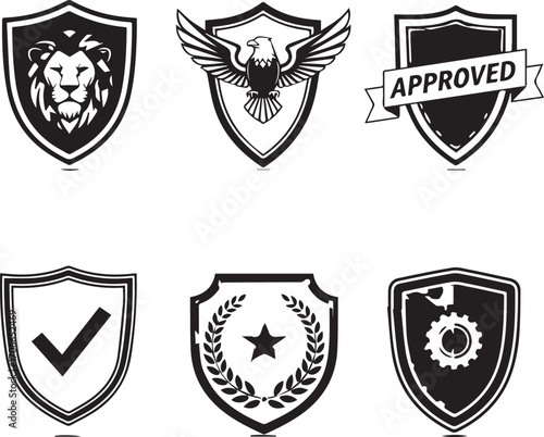 Shield Emblems with Various Designs