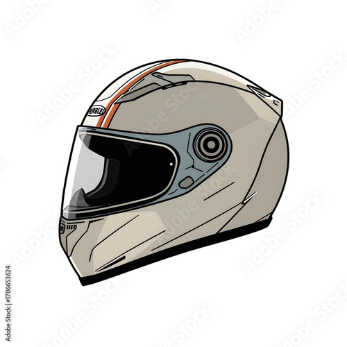 A protective black motorcycle helmet for head safety isolated on a white background