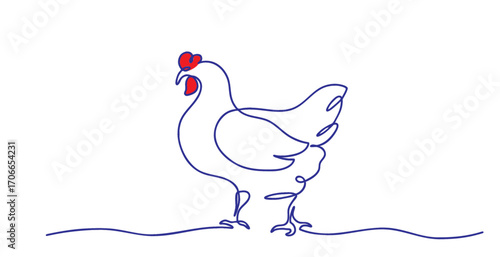 Line art chicken