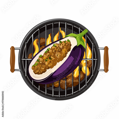 Aubergine gefüllt mit Hackfleisch