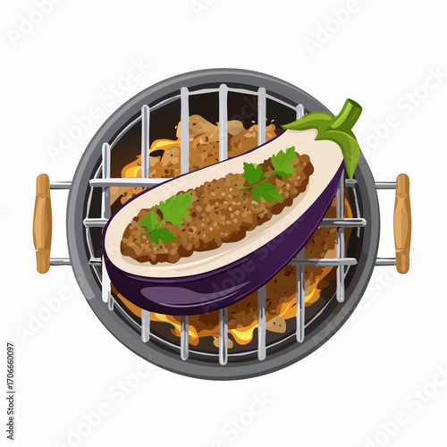 Aubergine gefüllt mit Hackfleisch