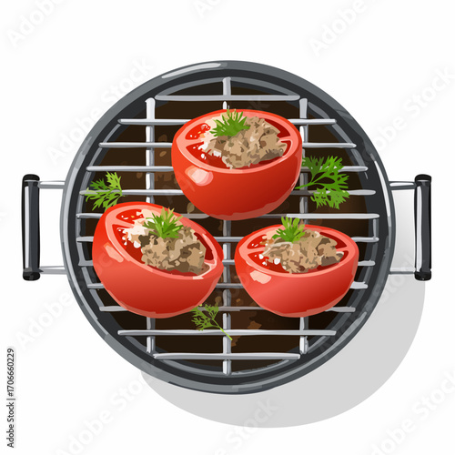 Tomaten gefüllt mit Hackfleisch