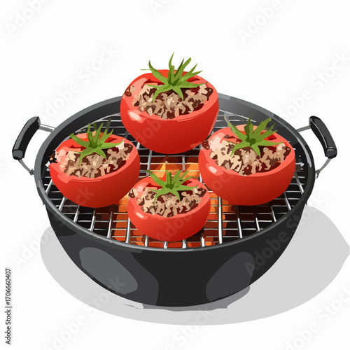 Tomaten gefüllt mit Hackfleisch