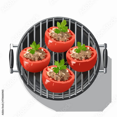 Tomaten gefüllt mit Hackfleisch