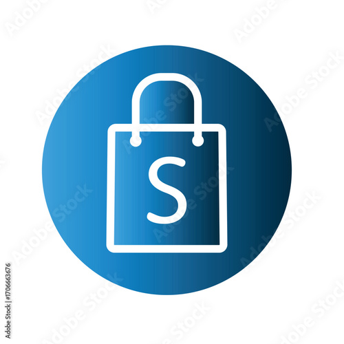 Shopping bag icon template