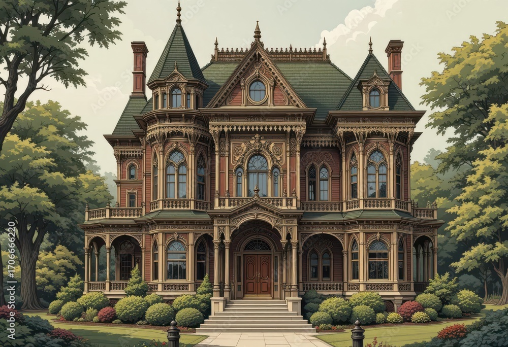 Obraz premium Detailed Architecture Rich Color Palette