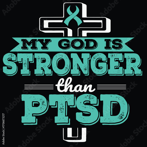 My God Is Stronger Than My Struggles T-Shirt Design
