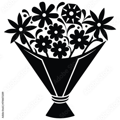 colorful birthday bouquet isolated on white background vector design
