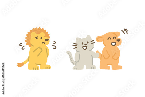 友達になりたいイラスト 動物 手描き かわいい