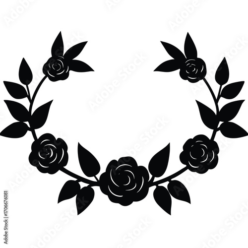 a bohemian style flower crown isolated on white background