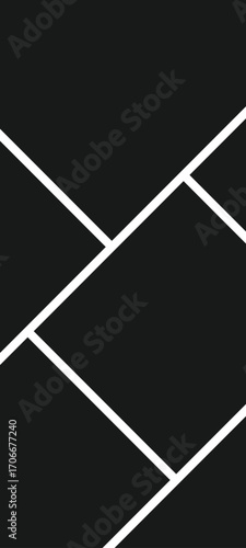 Blank mosaic frame template for photography gallery, digital photos and photos or pictures collage