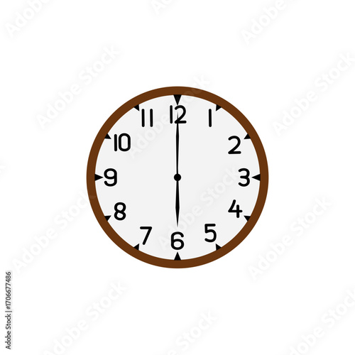 clock isolated on white background