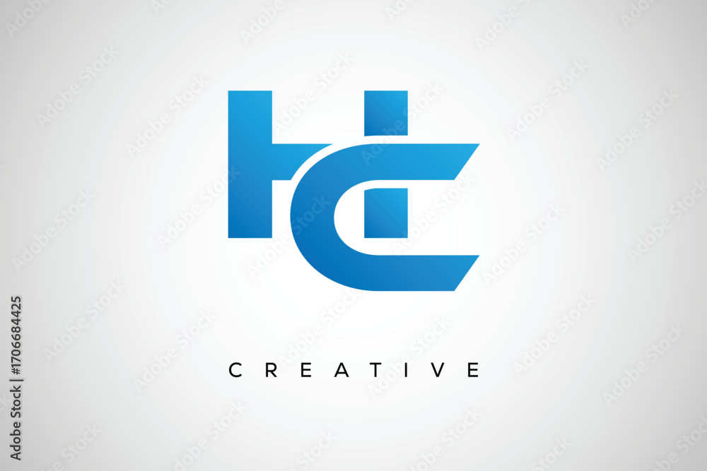 Obraz premium HC Creative Monogram Letter mark Logo – Modern Branding Design & Business Identity