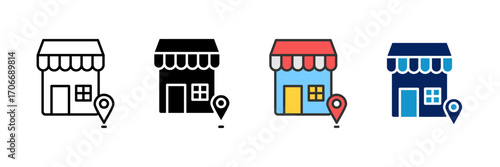 Storefront Icon Set Multiple Style Collection