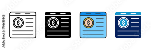 Online Portal Icon Set Multiple Style Collection