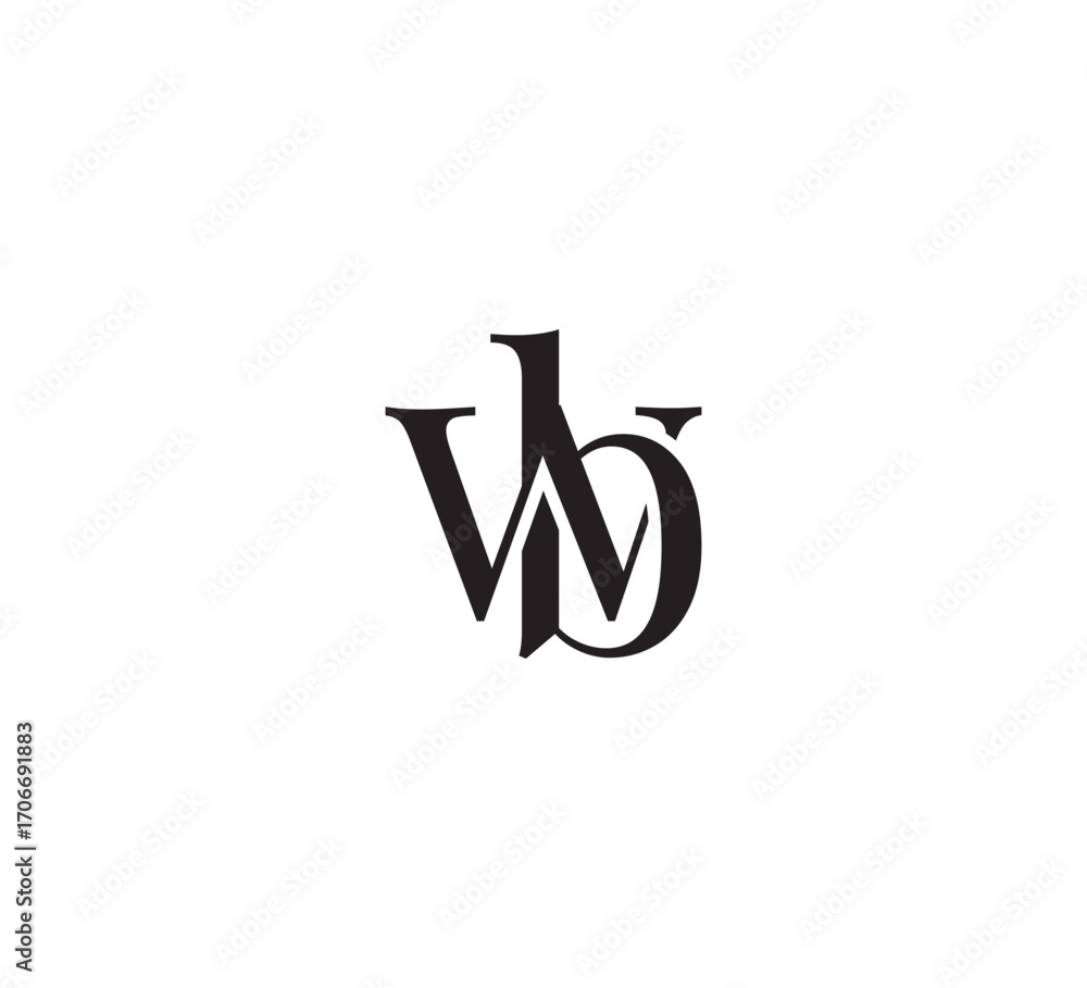 Elegant Serif Monogram Logo with Overlapping Initial Letters – Vintage and Modern Branding Design wb Elegant Serif Monogram Logo with Overlapping Initial Letters – Vintage and Modern Branding Design wb