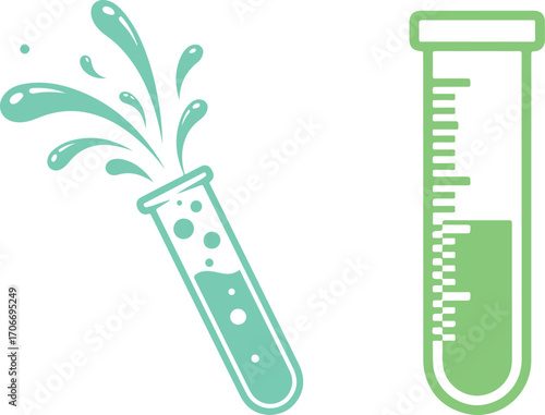 Laboratory Test Tubes with Energetic Splashing and Precise Measurement