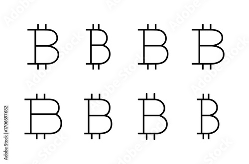 Bitcoin icon logo design. bitcoin sign and symbol. payment symbol. cryptocurrency logo