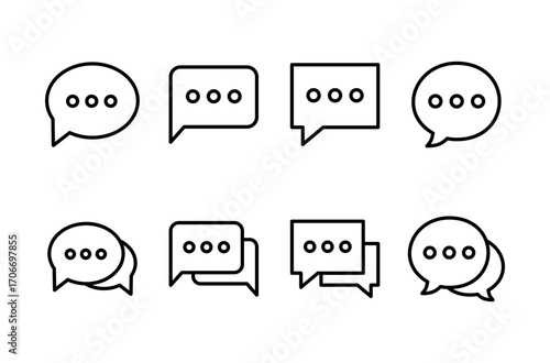 Chat icon logo design. speech bubble sign and symbol. comment icon. message