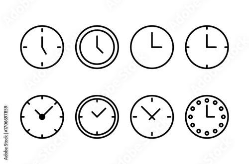 Clock icon logo design. Time sign and symbol. watch icon