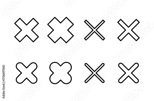 Close icon logo design. Delete sign and symbol. cross sign