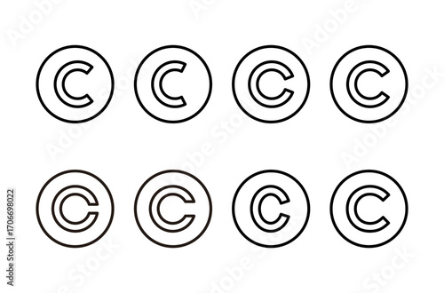 Copyright icon logo design. copyright sign and symbol