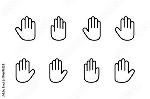 Hand icon logo design. hand sign and symbol. palm