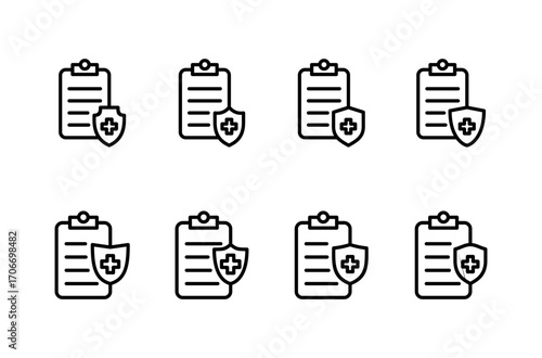 Medical insurance icon logo design. health insurance sign and symbol