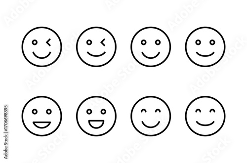 Smile icon logo design. smile emoticon icon. feedback sign and symbol