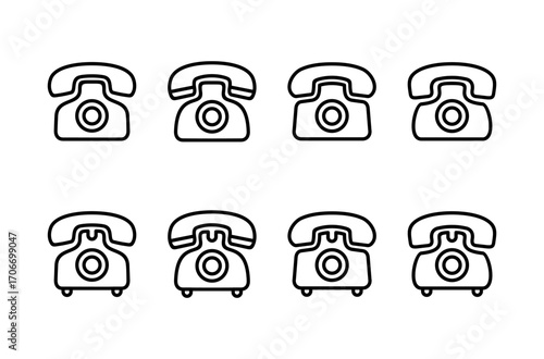 Telephone icon logo design. phone sign and symbol