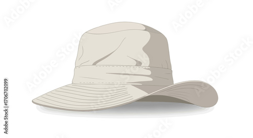 Stylish sun hat with a wide brim design offering optimal protection from sunlight and a touch of sophisticated style