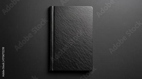 Dark matte black notebook