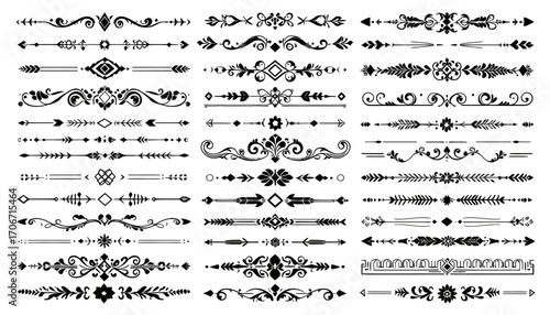 Wallpaper Mural A comprehensive collection of elegant black vector flourishes and ornate dividers provides versatile design elements for vintage-inspired projects. Torontodigital.ca