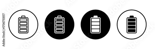 Battery icon symbol for apps and websites. battery Charging sign. battery charge level