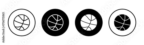 Basketball icon symbol for apps and websites. Basketball ball sign and symbol