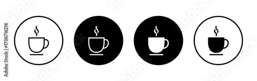 coffee cup icon symbol for apps and websites. cup a coffee sign and symbol