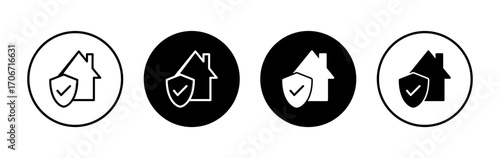 home insurance icon symbol for apps and websites. home protection sign and symbol