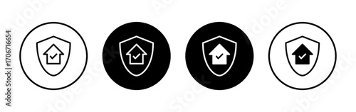 house insurance icon symbol for apps and websites. house protection sign and symbol