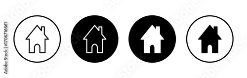 House icon symbol for apps and websites. Home sign and symbol