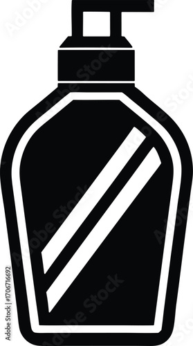 Shampoo bottle vector icon.